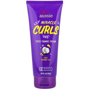 Aussie, Miracle Curls, Frizz-Taming Cream with Coconut Oil, 6.8 oz (193 g) Aussie, Miracle Curls, Frizz-Taming Cream with Coconut Oil, 6.8 oz (193 g)