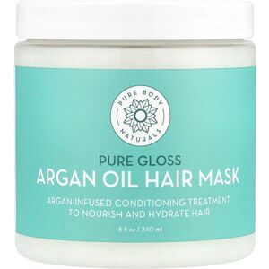 Pure Body Naturals, Argan Oil Hair Mask, Pure Gloss , 8 fl oz (240 ml) Pure Body Naturals, Argan Oil Hair Mask, Pure Gloss , 8 fl oz (240 ml)