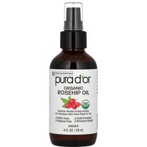Pura D'or, Organic Rosehip Oil, 4 fl oz (118 ml) Pura D'or, Organic Rosehip Oil, 4 fl oz (118 ml)