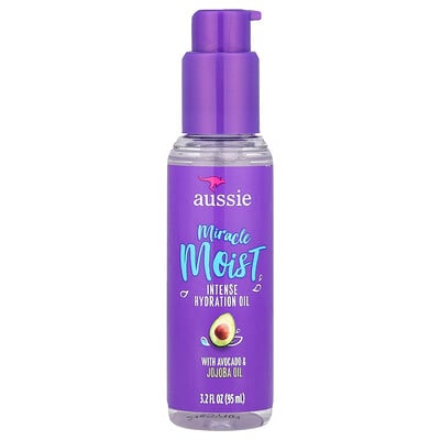 Aussie, Miracle Moist, Intense Hydration Oil with Avocado & Jojoba Oil, 3.2 fl oz (95 ml) Aussie, Miracle Moist, Intense Hydration Oil with Avocado & Jojoba Oil, 3.2 fl oz (95 ml)