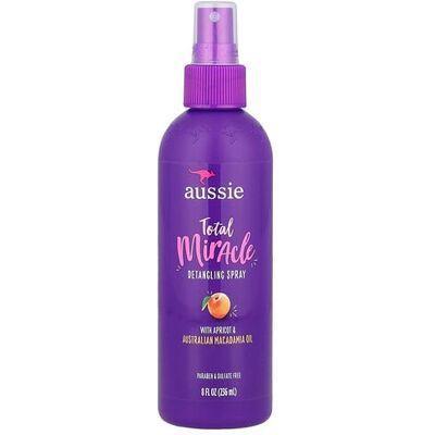 Aussie, Total Miracle, Detangling Spray with Apricot & Australian Macadamia Oil, 8 fl oz (236 ml) Aussie, Total Miracle, Detangling Spray with Apricot & Australian Macadamia Oil, 8 fl oz (236 ml)