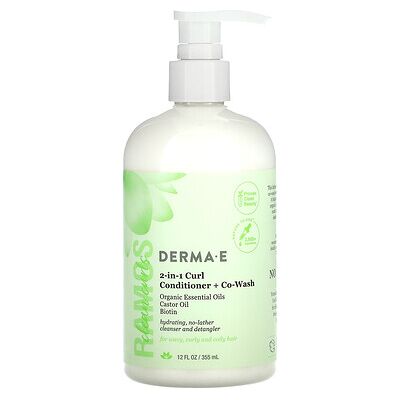 DERMA E, Ramos Clean Curls, 2-In-1 Curl Conditioner + Co-Wash, For Wavy, Curly and Coily Hair, 12 fl oz (355 ml) DERMA E, Ramos Clean Curls, 2-In-1 Curl Conditioner + Co-Wash, For Wavy, Curly and Coily Hair, 12 fl oz (355 ml)