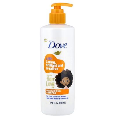 Dove, Kids Care, Moisturizing Shampoo, For Coils, Curls and Waves, 17.5 fl oz (518 ml) Dove, Kids Care, Moisturizing Shampoo, For Coils, Curls and Waves, 17.5 fl oz (518 ml)