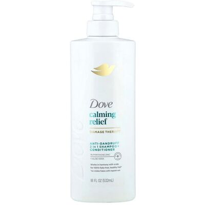 Dove, Calming Relief, Anti-Dandruff 2 in 1 Shampoo + Conditioner, 18 fl oz (532 ml) Dove, Calming Relief, Anti-Dandruff 2 in 1 Shampoo + Conditioner, 18 fl oz (532 ml)