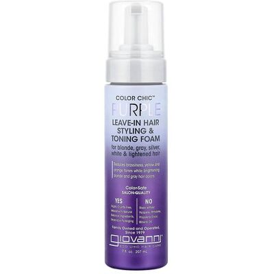 Giovanni, Color Chic™, Purple Leave-In Hair Styling & Toning Foam, 7 fl oz (207 ml) Giovanni, Color Chic™, Purple Leave-In Hair Styling & Toning Foam, 7 fl oz (207 ml)