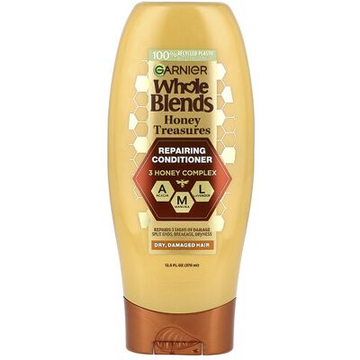 Garnier, Whole Blends, Repairing Conditioner, Dry, Damaged Hair, Honey Treasures, 12.5 fl oz (370 ml) Garnier, Whole Blends, Repairing Conditioner, Dry, Damaged Hair, Honey Treasures, 12.5 fl oz (370 ml)