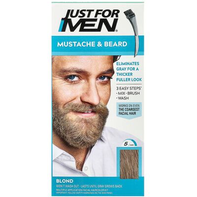 Just for Men Mustache & Beard, Brush-In Color Gel, M-10/15 Blond , 1 Multiple Application Kit Just for Men Mustache & Beard, Brush-In Color Gel, M-10/15 Blond , 1 Multiple Application Kit