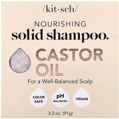 Kitsch, Castor Oil Nourishing Solid Shampoo Bar, For A Well-Balanced Scalp, Sugared Amber & Shea, 3.2 oz (91 g) Kitsch, Castor Oil Nourishing Solid Shampoo Bar, For A Well-Balanced Scalp, Sugared Amber & Shea, 3.2 oz (91 g)