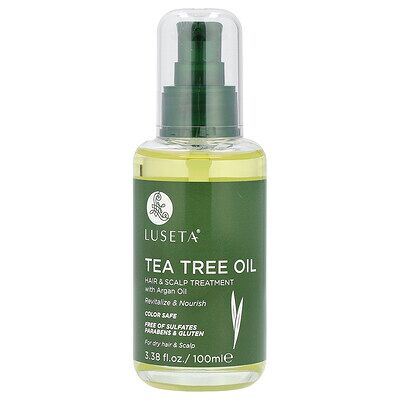 Luseta Beauty, Tea Tree Oil, Hair & Scalp Treatment With Argan Oil, 3.38 fl oz (100 ml) Luseta Beauty, Tea Tree Oil, Hair & Scalp Treatment With Argan Oil, 3.38 fl oz (100 ml)