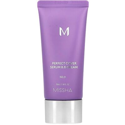 Missha, Perfect Cover Serum B.B Cream, No. 21 Light Beige, 1.18 fl oz (35 ml) Missha, Perfect Cover Serum B.B Cream, No. 21 Light Beige, 1.18 fl oz (35 ml)