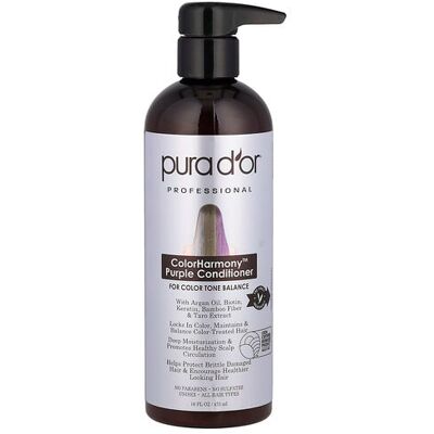 Pura D'or, Professional, ColorHarmony™ Purple Conditioner, 16 fl oz (473 ml) Pura D'or, Professional, ColorHarmony™ Purple Conditioner, 16 fl oz (473 ml)