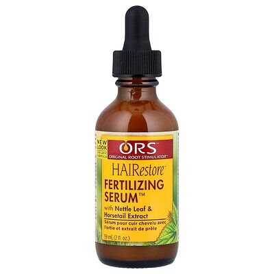 ORS, HAIRestore™, Fertilizing Serum™ with Nettle Leaf and Horsetail Extract, For Natural Hair Textures, Braids & Weaves, 2 fl oz (59 ml) ORS, HAIRestore™, Fertilizing Serum™ with Nettle Leaf and Horsetail Extract, For Natural Hair Textures, Braids & Weaves, 2 fl oz (59 ml)
