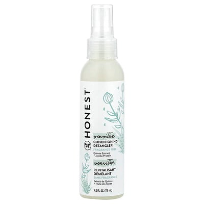 The Honest Company, Sensitive, Conditioning Detangler, Fragrance Free, 4 fl oz (118 ml) The Honest Company, Sensitive, Conditioning Detangler, Fragrance Free, 4 fl oz (118 ml)