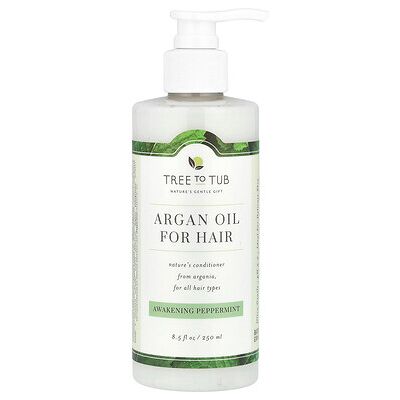 Tree To Tub, Argan Oil For Hair Conditioner, For All Hair Types, Awakening Peppermint, 8.5 fl oz (250 ml) Tree To Tub, Argan Oil For Hair Conditioner, For All Hair Types, Awakening Peppermint, 8.5 fl oz (250 ml)