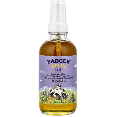 Badger Belly Oil, Rose & Vanilla, 4 fl oz (118 ml) Badger Belly Oil, Rose & Vanilla, 4 fl oz (118 ml)