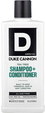 Care+ Duke Cannon Supply Co., Shampoo + Conditioner, Tea Tree, All Hair Types, 14 fl oz (414 ml)