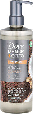Care+ Dove, Men + Care, 2-in-1 Shampoo + Conditioner, Ginger & Coconut Oil, 17.5 fl oz (517 ml)