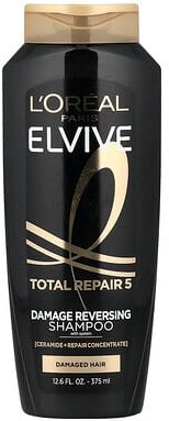 Care+ L'Oréal, Elvive, Total Repair 5, Damage Reversing Shampoo, Damaged Hair, 12.6 fl oz (375 ml)
