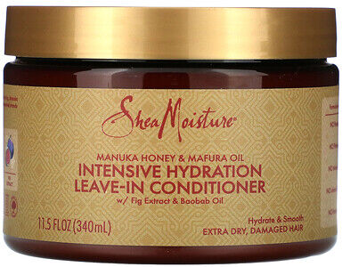 Care+ SheaMoisture, Intensive Hydration Leave-In Conditioner, Manuka Honey & Mafura Oil, Extra Dry, Damaged Hair, 11.5 fl oz (340 ml)