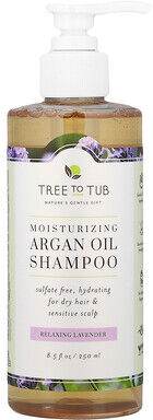 Care+ Tree To Tub, Moisturizing Argan Oil Shampoo, For Dry Hair & Sensitive Scalp, Relaxing Lavender, 8.5 fl oz (250 ml)