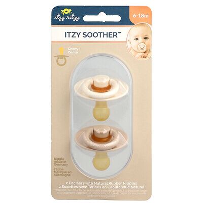 itzy ritzy, Itzy Soother™, Pacifiers with Natural Rubber Nipples, 6-18 Months, Coconut & Toast, 2 Pacifiers itzy ritzy, Itzy Soother™, Pacifiers with Natural Rubber Nipples, 6-18 Months, Coconut & Toast, 2 Pacifiers