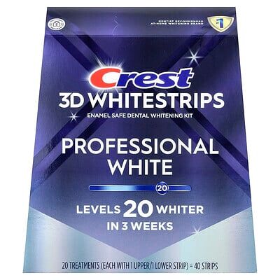 Crest, 3D Whitestrips, Enamel Safe Dental Whitening Kit, 40 Strips Crest, 3D Whitestrips, Enamel Safe Dental Whitening Kit, 40 Strips