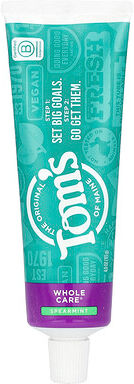 Care+ Tom's of Maine, Whole Care®, Natural Anticavity Toothpaste with Fluoride, Spearmint, 4 oz (113 g)