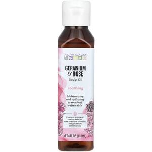 Aura Cacia, Body Oil, Geranium & Rose, 4 fl oz (118 ml) Aura Cacia, Body Oil, Geranium & Rose, 4 fl oz (118 ml)