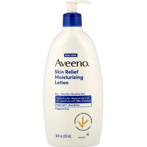 Aveeno Skin Relief Moisturizing Lotion, For Dry to Very Dry, Sensitive Skin, Fragrance Free, 18 fl oz (532 ml) Aveeno Skin Relief Moisturizing Lotion, For Dry to Very Dry, Sensitive Skin, Fragrance Free, 18 fl oz (532 ml)