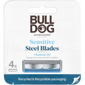 Bulldog Skincare For Men, Sensitive Steel Shaving Blades + Baobab Oil, 4 Cartridges Bulldog Skincare For Men, Sensitive Steel Shaving Blades + Baobab Oil, 4 Cartridges