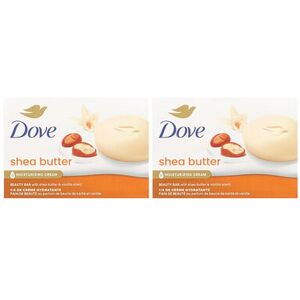 Dove, Beauty Bar Soap, Shea Butter & Vanilla, 2 Bars, 3.75 oz (106 g) Each Dove, Beauty Bar Soap, Shea Butter & Vanilla, 2 Bars, 3.75 oz (106 g) Each