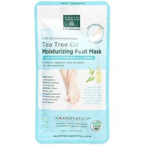 Earth Therapeutics, Pro-Organic, Moisturizing Foot Mask, Tea Tree Oil , 1 Pair, 0.54 fl oz (16 ml) Earth Therapeutics, Pro-Organic, Moisturizing Foot Mask, Tea Tree Oil , 1 Pair, 0.54 fl oz (16 ml)