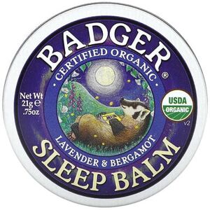 Badger Organic Sleep Balm, Lavender & Bergamot, 0.75 oz (21 g) Badger Organic Sleep Balm, Lavender & Bergamot, 0.75 oz (21 g)