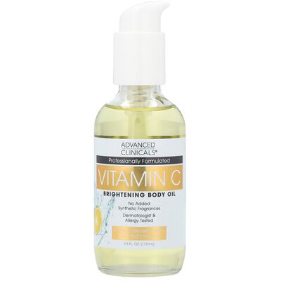 Advanced Clinicals, Vitamin C, Brightening Body Oil, 3.8 fl oz (112 ml) Advanced Clinicals, Vitamin C, Brightening Body Oil, 3.8 fl oz (112 ml)