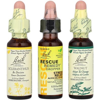 Bach, Original Flower Remedies, Travel Kit, Ready to Go, 3 Droppers, 0.35 fl oz (10 ml) Each Bach, Original Flower Remedies, Travel Kit, Ready to Go, 3 Droppers, 0.35 fl oz (10 ml) Each