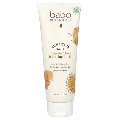 Babo Botanicals, Sensitive Baby, Hydrating Lotion, Fragrance Free, 8 fl oz (237 ml) Babo Botanicals, Sensitive Baby, Hydrating Lotion, Fragrance Free, 8 fl oz (237 ml)