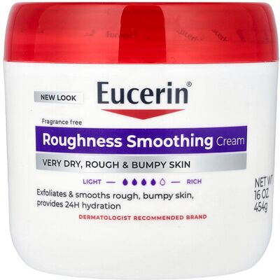 Eucerin Roughness Smoothing Cream, Very Dry, Rough & Bumpy Skin, Fragrance Free, 16 oz (454 g) Eucerin Roughness Smoothing Cream, Very Dry, Rough & Bumpy Skin, Fragrance Free, 16 oz (454 g)