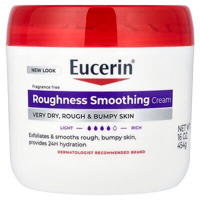 Eucerin Roughness Smoothing Cream, Very Dry, Rough & Bumpy Skin, Fragrance Free, 16 oz (454 g) Eucerin Roughness Smoothing Cream, Very Dry, Rough & Bumpy Skin, Fragrance Free, 16 oz (454 g)