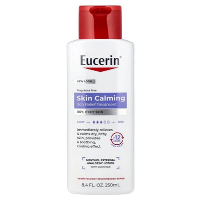 Eucerin Itch Relief Treatment, Skin Calming, Fragrance Free, 8.4 fl oz (250 ml) Eucerin Itch Relief Treatment, Skin Calming, Fragrance Free, 8.4 fl oz (250 ml)