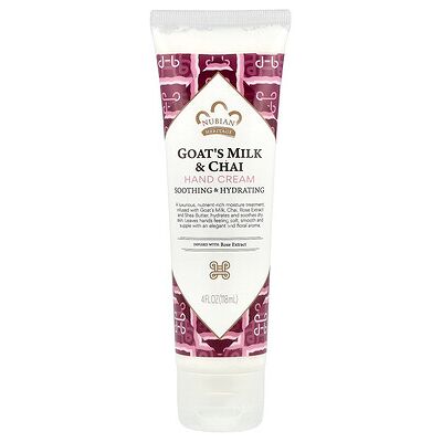 Nubian Heritage, Hand Cream, Goat's Milk & Chai, 4 fl oz (118 ml) Nubian Heritage, Hand Cream, Goat's Milk & Chai, 4 fl oz (118 ml)