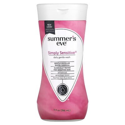 Summer's Eve, Daily Gentle Wash, Simply Sensitive, 9 fl oz (266 ml) Summer's Eve, Daily Gentle Wash, Simply Sensitive, 9 fl oz (266 ml)