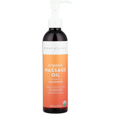 Viva Naturals, Organic Massage Oil, Unscented, 8 fl oz (237 ml) Viva Naturals, Organic Massage Oil, Unscented, 8 fl oz (237 ml)