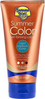 Care+ Banana Boat, Summer Color®, Self Tanning Lotion, Light Medium Color, 6 fl oz (177 ml)