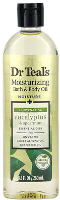 Care+ Dr. Teal's, Moisturizing Bath & Body Oil, Eucalyptus & Spearmint, 8.8 fl oz (260 ml)