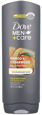 Care+ Dove, Men + Care, Body + Face Wash, Mango + Cedarwood, 18 fl oz (532 ml)