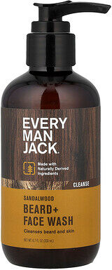 Care+ Every Man Jack, Beard + Face Wash, Sandalwood, 6.7 fl oz (200 ml)