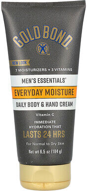 Care+ Gold Bond, Men's Essentials, Daily Body & Hand Cream, Normal To Dry Skin, 6.5 oz (184 g)