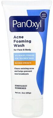 PanOxyl, Acne Foaming Wash For Face & Body, Maximum Strength, 3 oz (85 g)