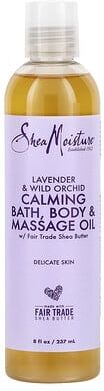 Care+ SheaMoisture, Calming Bath, Body & Massage Oil, Delicate Skin, Lavender & Wild Orchid, 8 fl oz (237 ml)