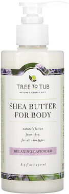 Care+ Tree To Tub, Shea Butter Moisturizing Body Lotion, Non-Greasy, Hydrating for Dry, Sensitive Skin, Lavender, 8.5 fl oz (250 ml)